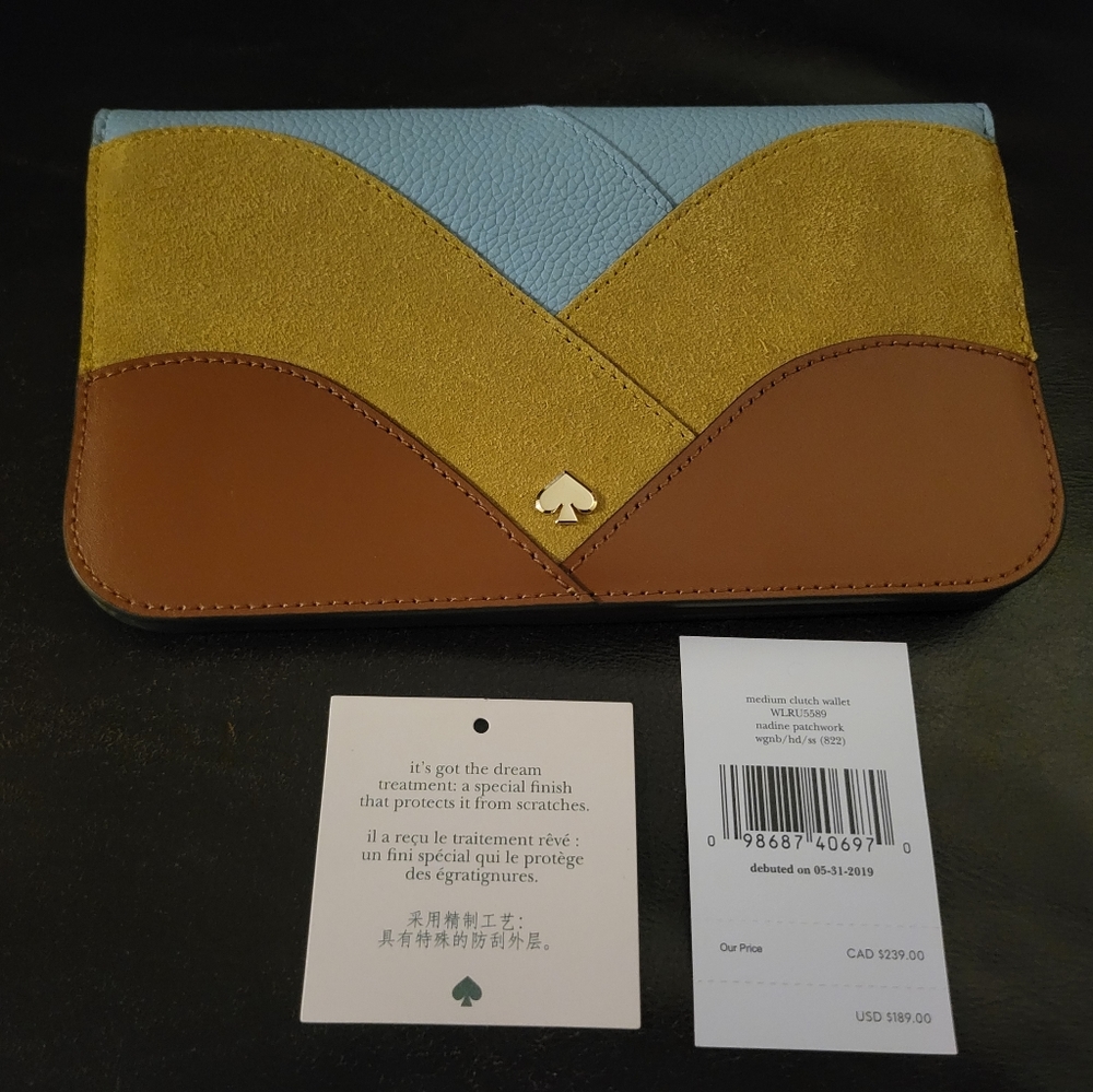 Kate Spade Nadine patchwork clutch wallet